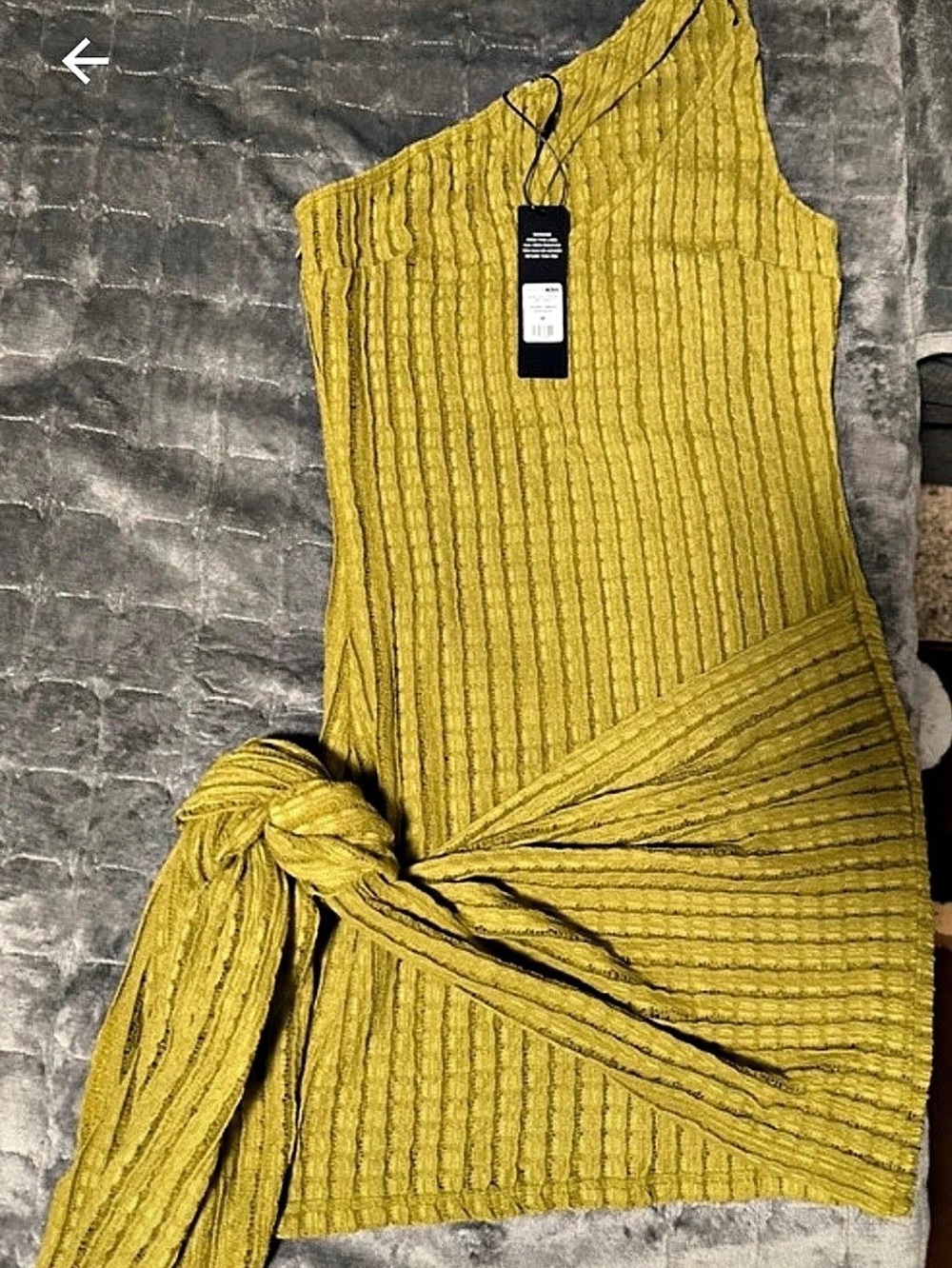 Yellow Asymmetrical Mini Dress NWT - Picture 1 of 3
